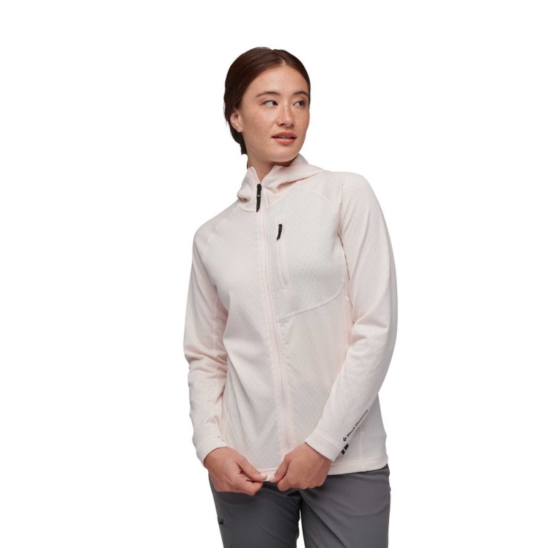 White Women's Black Diamond Coefficient Hoody Jackets | GE791888