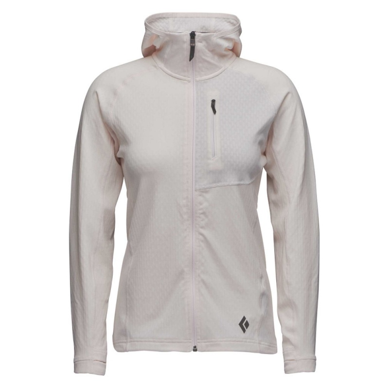 White Women\'s Black Diamond Coefficient Hoody Jackets | GE791888