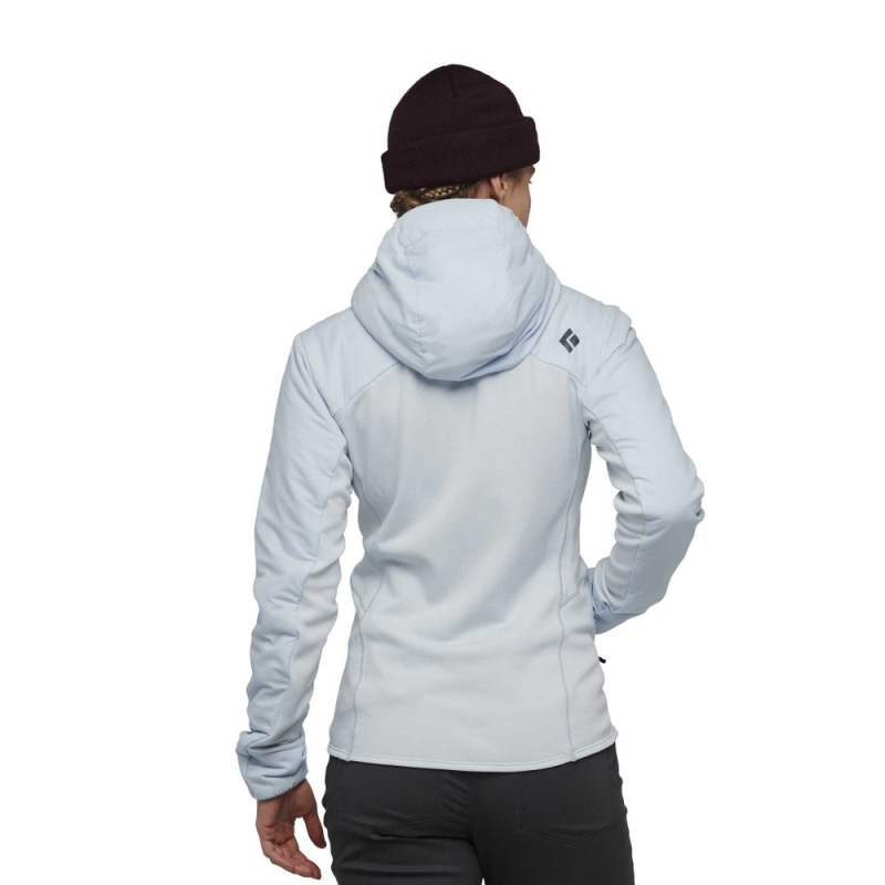 White Women's Black Diamond First Light Hybrid Hoody Jackets | GI102814