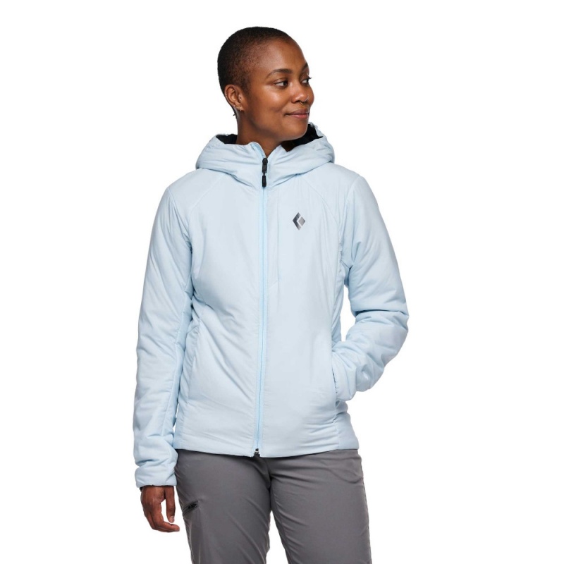 White Women's Black Diamond First Light Stretch Hoody Jackets | TG877448