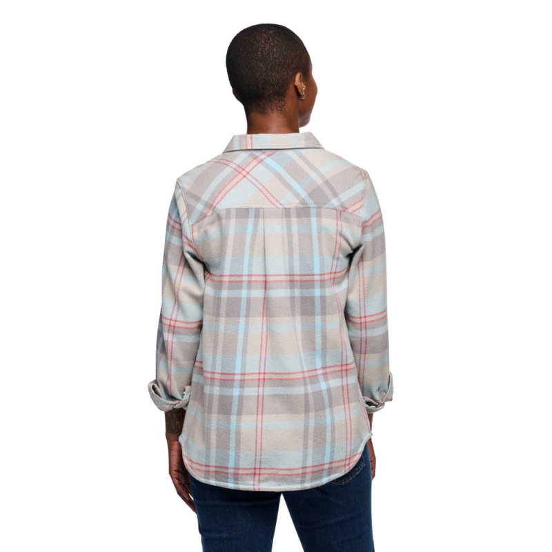 White Women's Black Diamond Project Flannel Shirts | YI169757