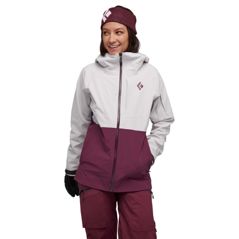 White Women's Black Diamond Recon Stretch Ski Shell Jackets | GW497969