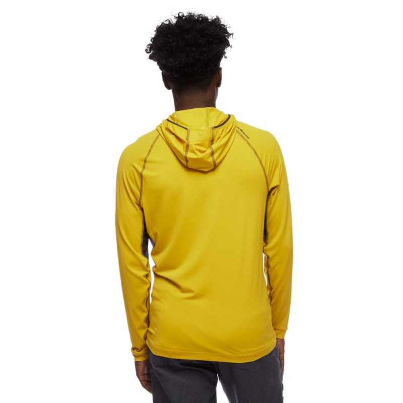 Yellow Men's Black Diamond Alpenglow Pro Hoodie | EG911845