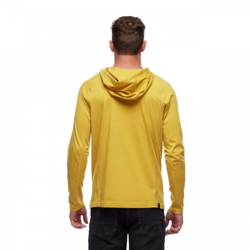 Yellow Men's Black Diamond Crag Hoodie | PF207699