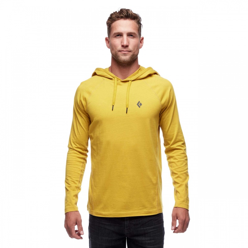 Yellow Men's Black Diamond Crag Hoodie | PF207699