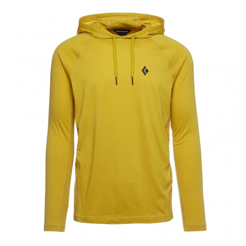 Yellow Men\'s Black Diamond Crag Hoodie | PF207699