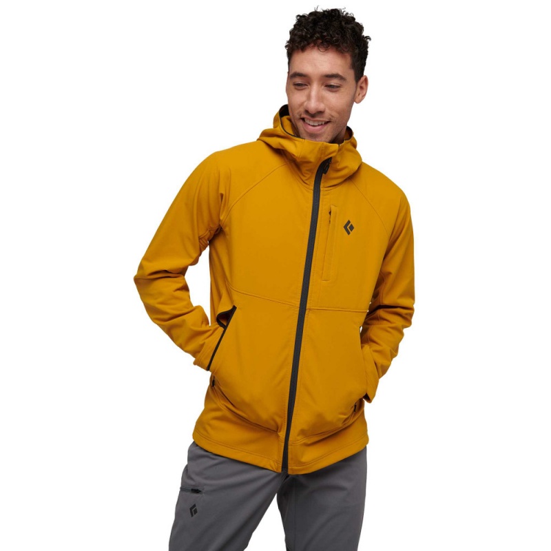 Yellow Men's Black Diamond Element Hoody Jackets | FR958969