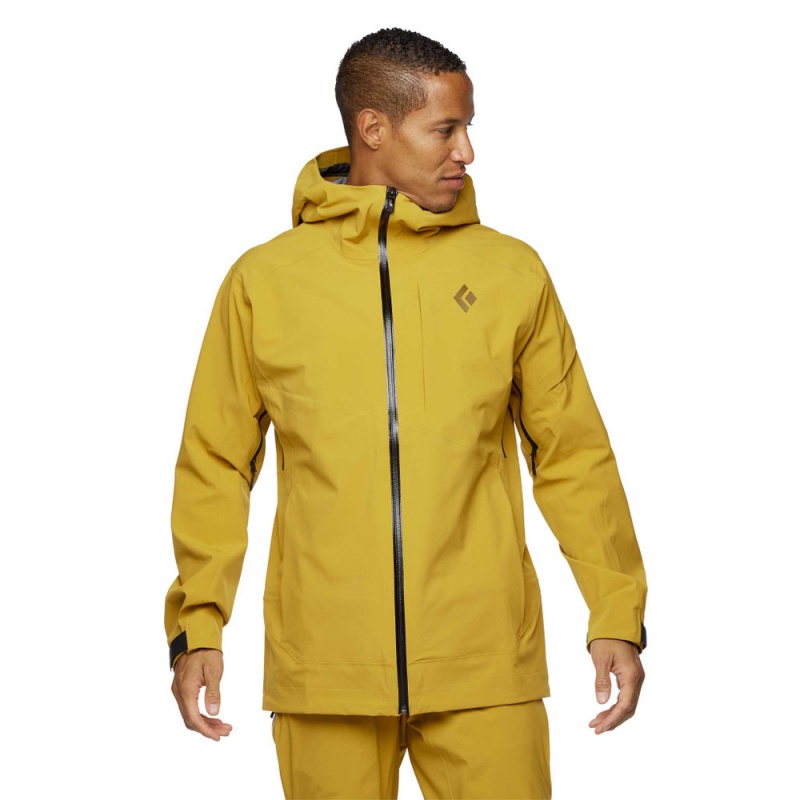 Yellow Men's Black Diamond Recon Stretch Ski Shell Jackets | SQ545434