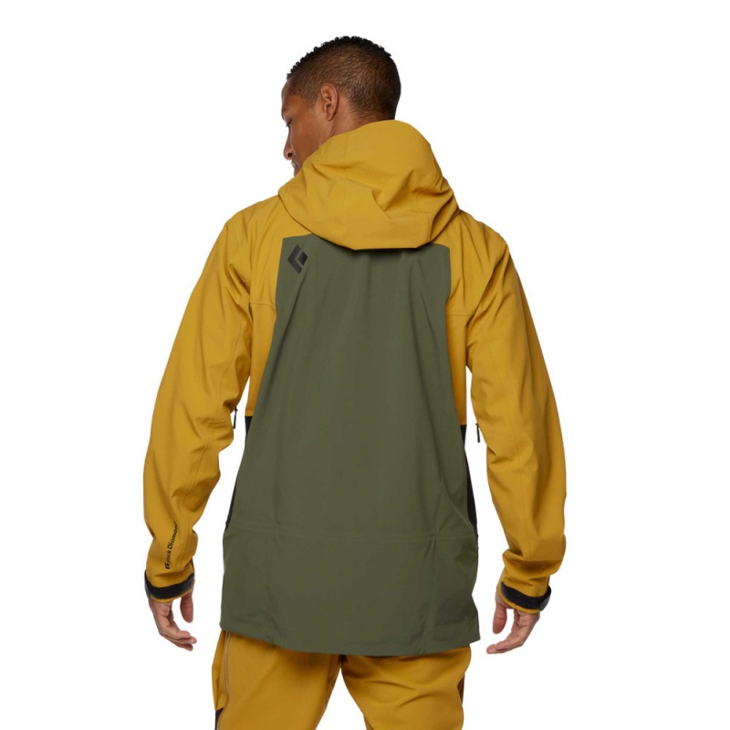 Yellow Men's Black Diamond Recon Stretch Ski Shell Jackets | WU174152