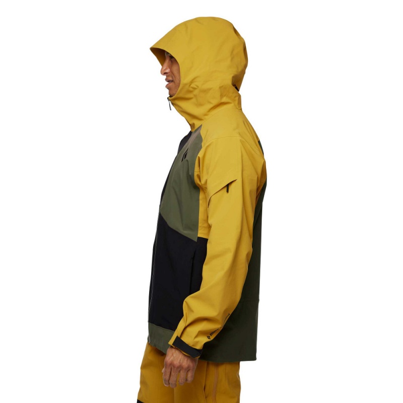 Yellow Men's Black Diamond Recon Stretch Ski Shell Jackets | WU174152